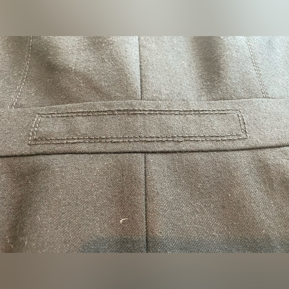 Banana Republic Wool Black Military Style Suit Coat - Size 12 - Picture 8 of 11